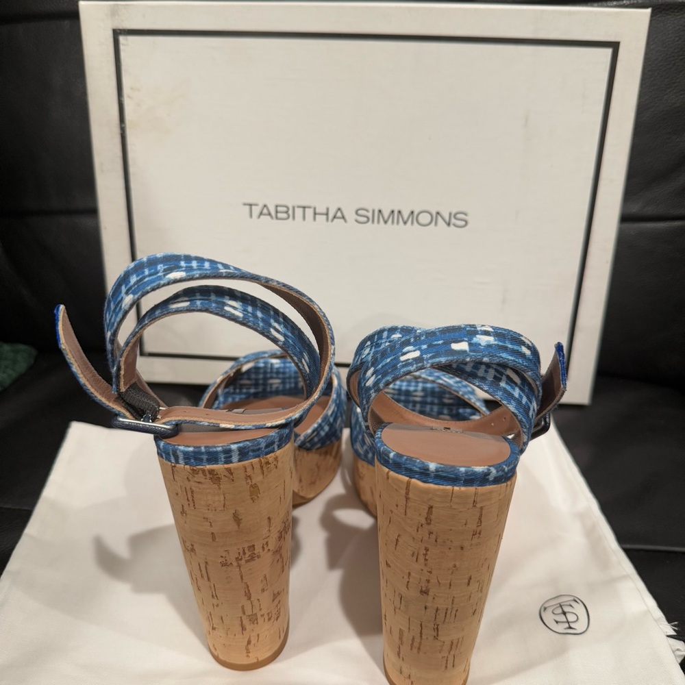 Tabitha Simmons Women's Elena Crisscross Platform Wedge Sandals - Picture 5 of 6